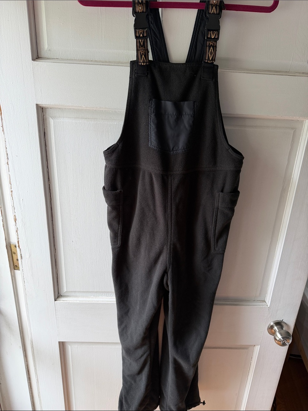 Kavu Black Women's Fleece Overalls Jumpsuit